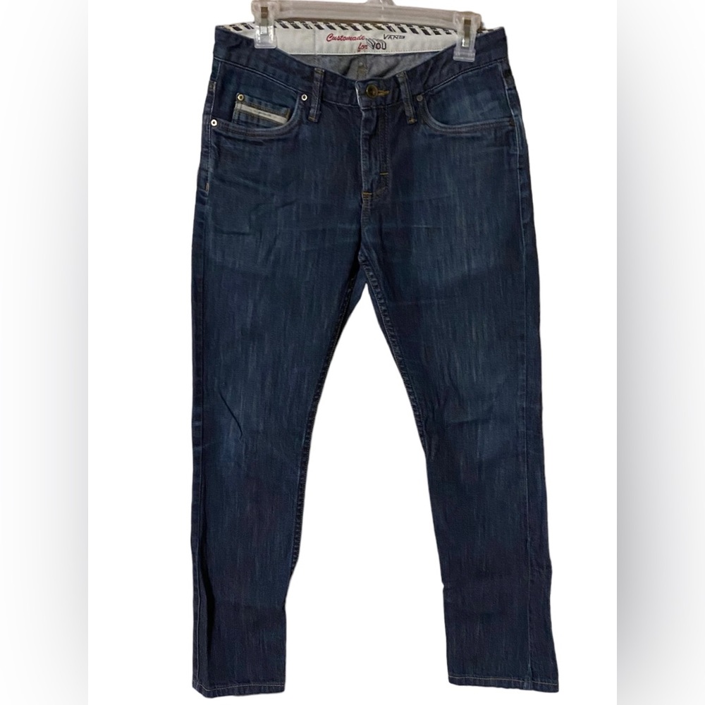 VANS Off The Wall Jeans Women’s Size 30 Dark Wash Denim Blue Mid Rise Straight